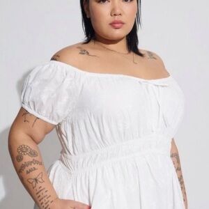 Elegant White Off-Shoulder Dress